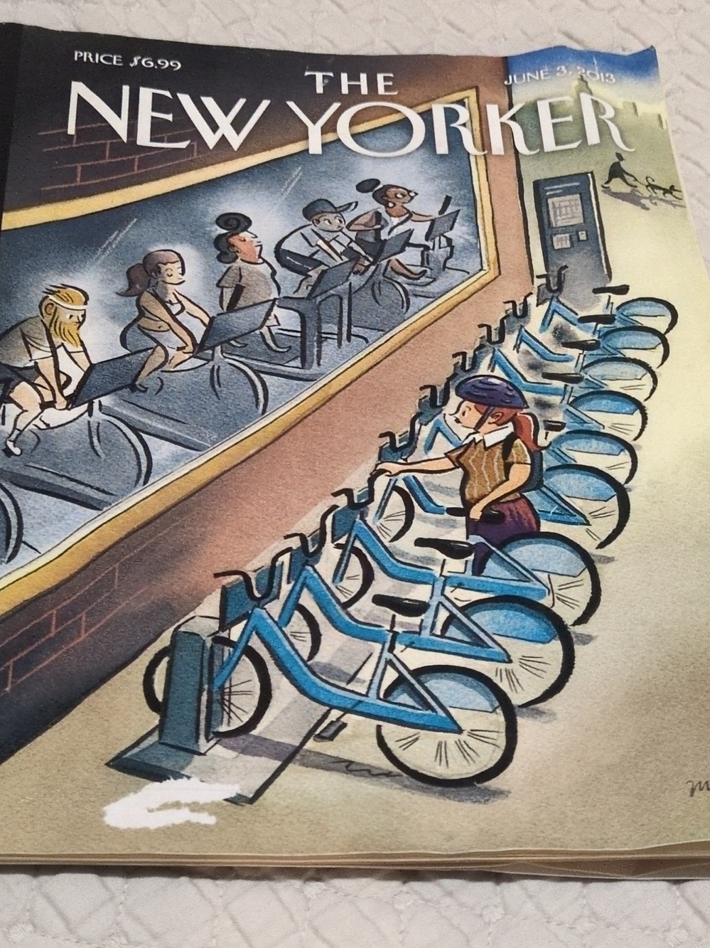 The New Yorker magazine June 3, 2013 issue with cover featuring blue bicycles an